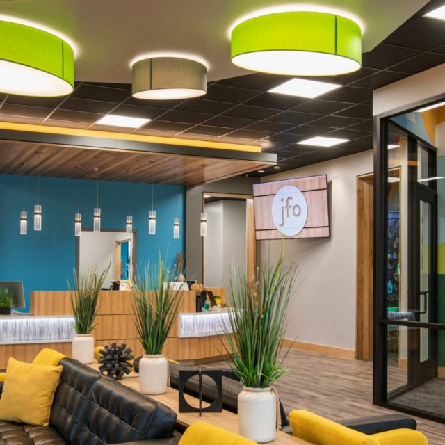 The reception desk at Johnson Family Orthodontics