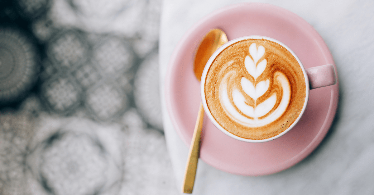 Coffee Cup with pink plate