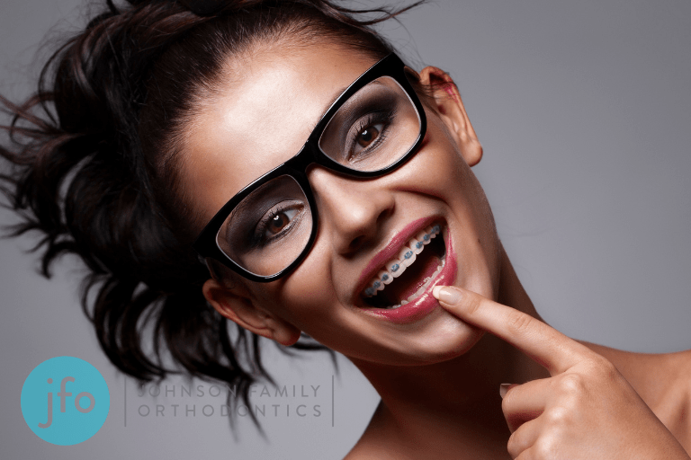 Girl with glasses and Braces