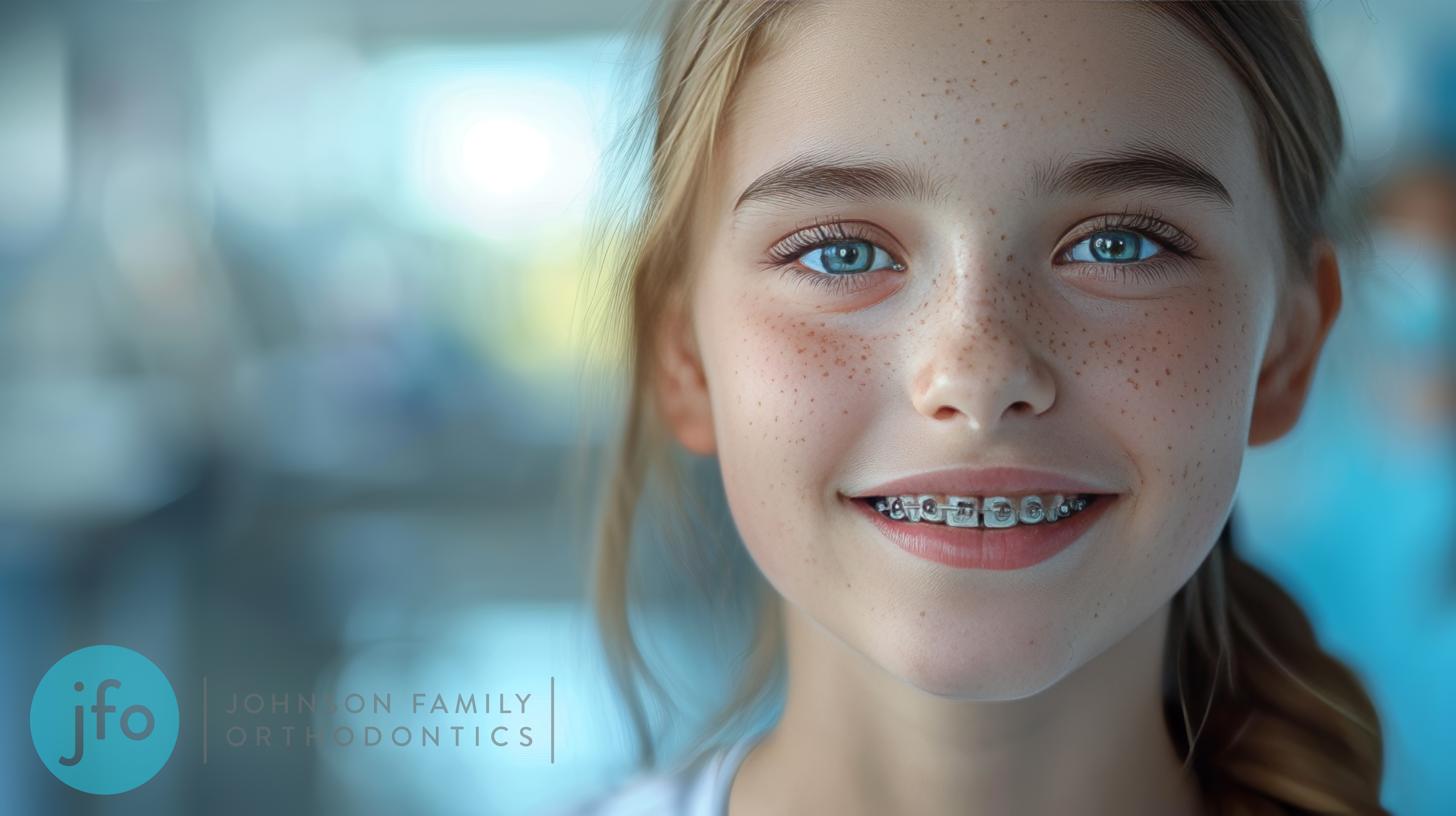 Little girl with Braces