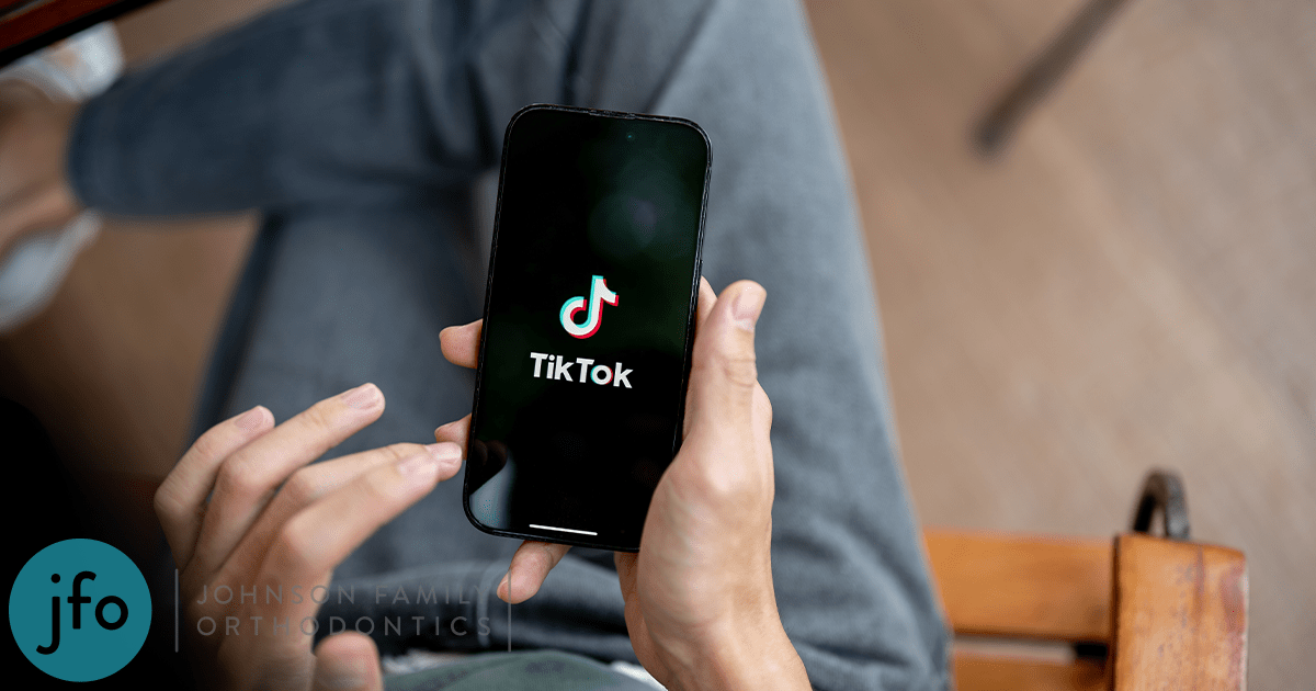 TikTok on Screen phone